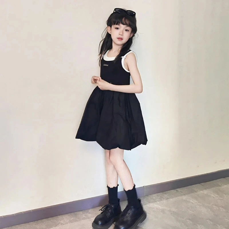 女童裙子2025新款夏季休闲连衣裙中大童洋气女童连衣裙儿童连衣裙