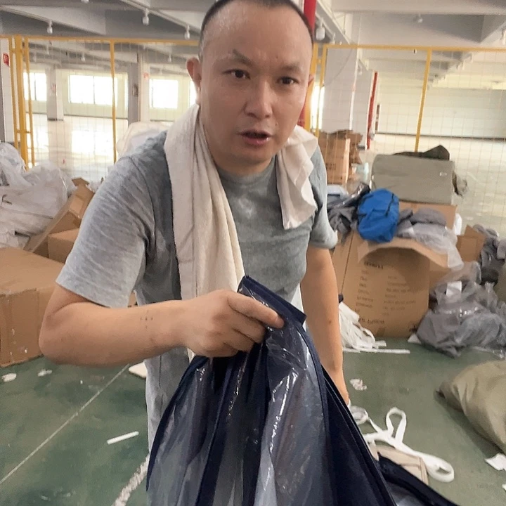 二层牛皮发6个蓝边收纳袋