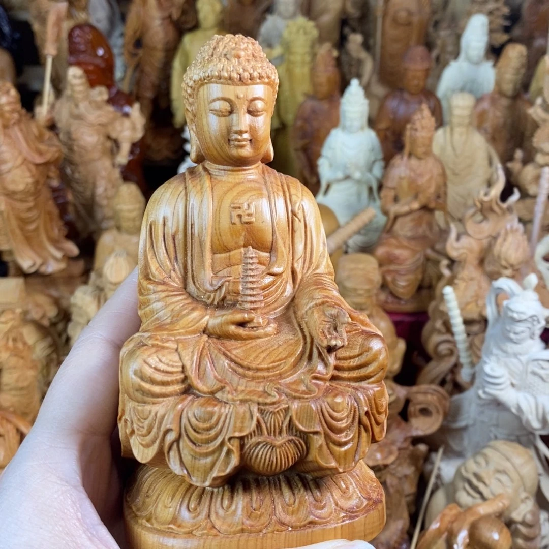 卓***坝木微瑕12崖柏药师佛