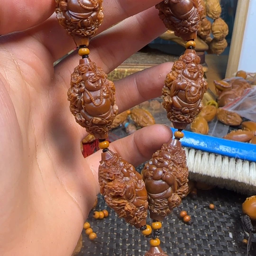 橄榄核手串/手链九龙弥勒