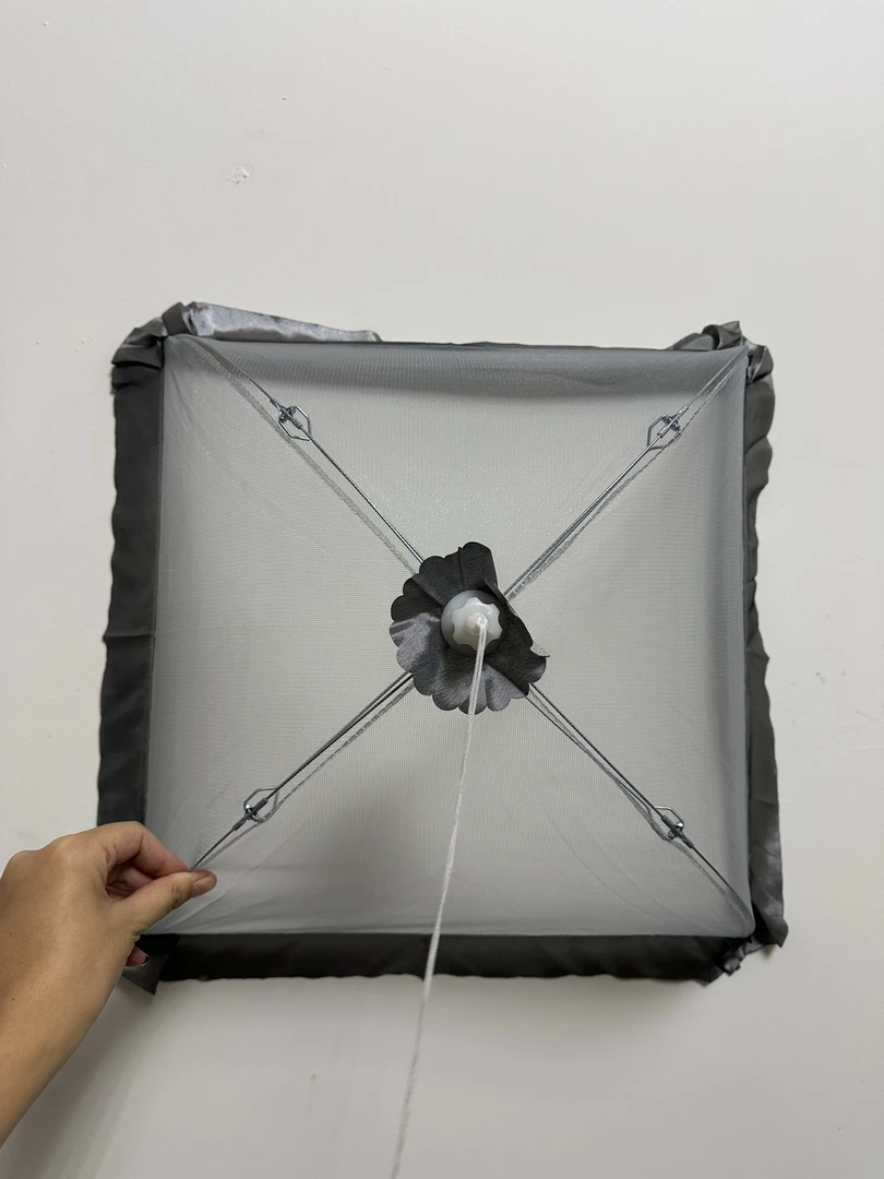 高品质45cm方形菜罩可折叠灰色