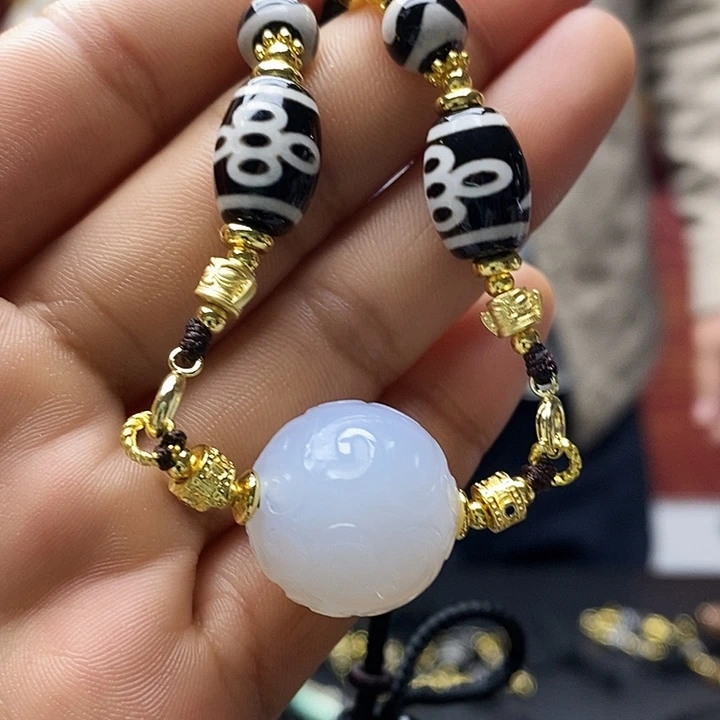 玛瑙/玉髓合金颈饰