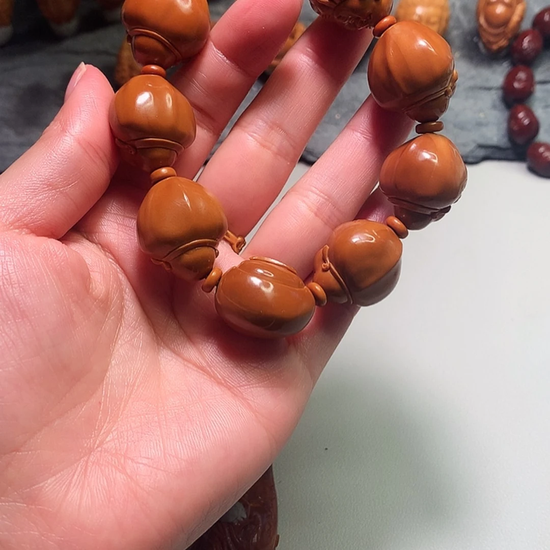 【闪购商品】橄榄核手串/手链讠鲨鱼背弥勒