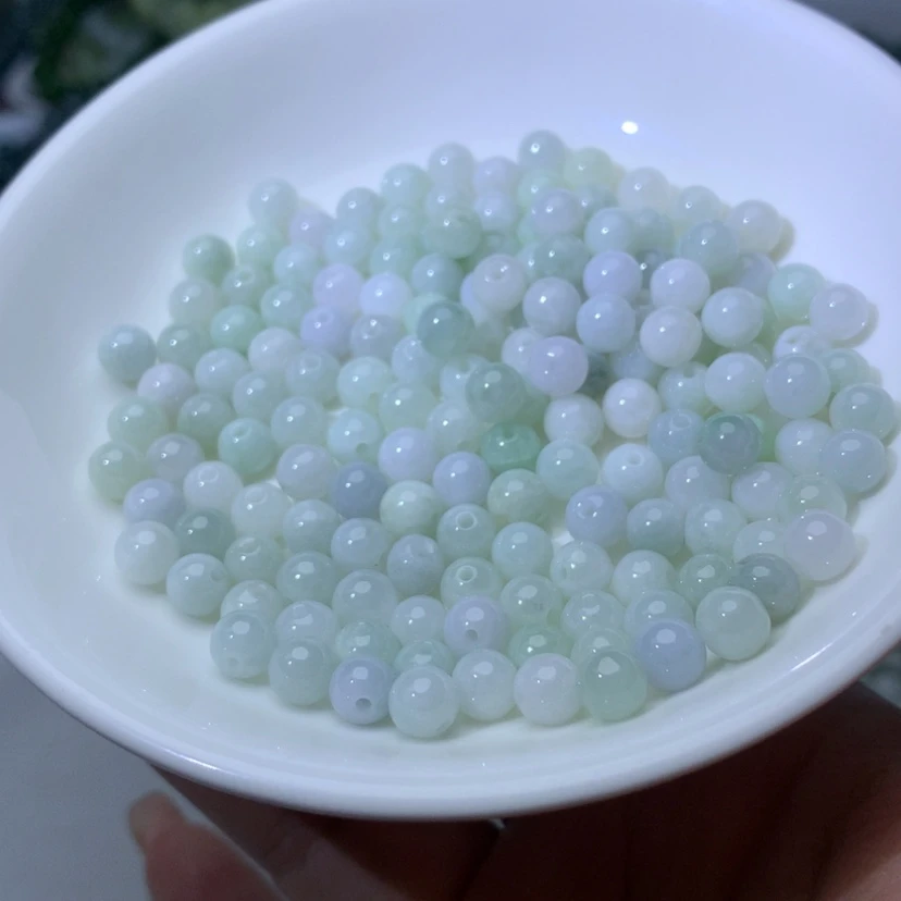 【闪购商品】未镶嵌手链翡翠卡6冰绿白100颗