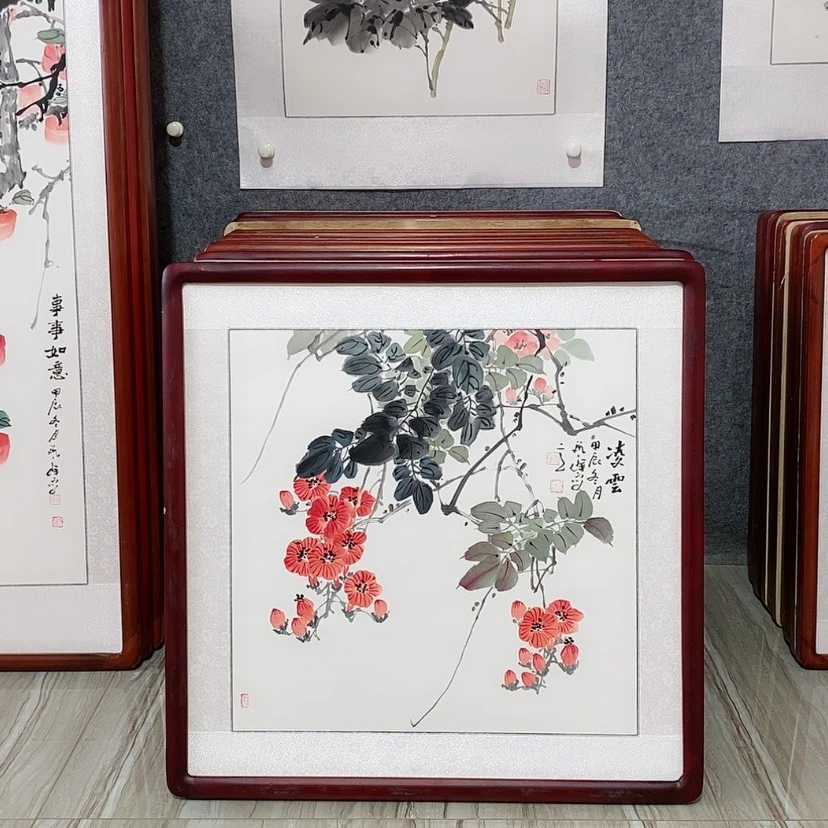 【闪购商品】国画书画作品带框65×65厘米