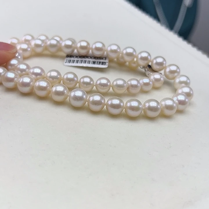 银S925镶嵌颈饰淡水珍珠➕9高品极光炫彩