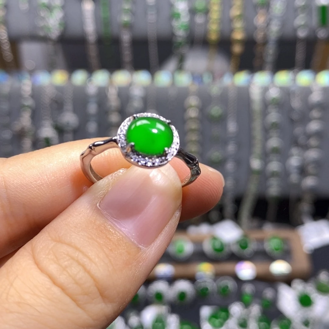 颈饰银S925镶嵌翡翠440号