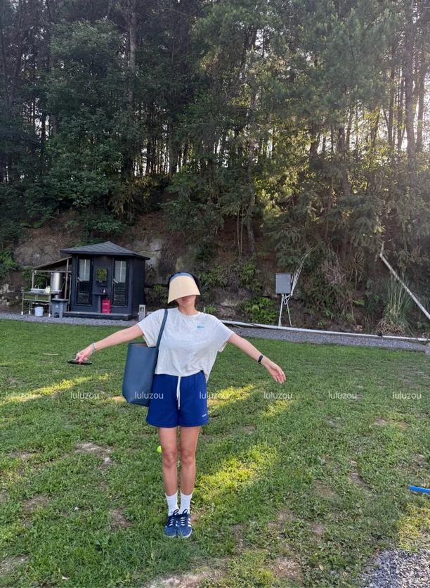 luluzou莫代尔柔软舒适短袖短款百搭休闲宽松百搭透气10745