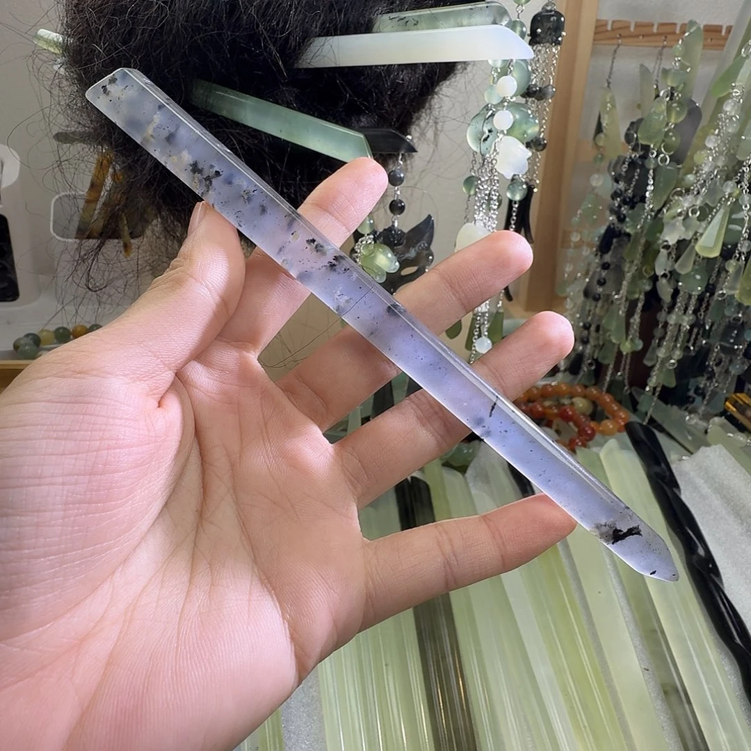 蛇纹石玉合金发饰