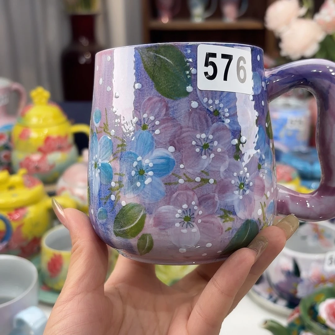 景德镇手绘高温釉下彩陶瓷茶具