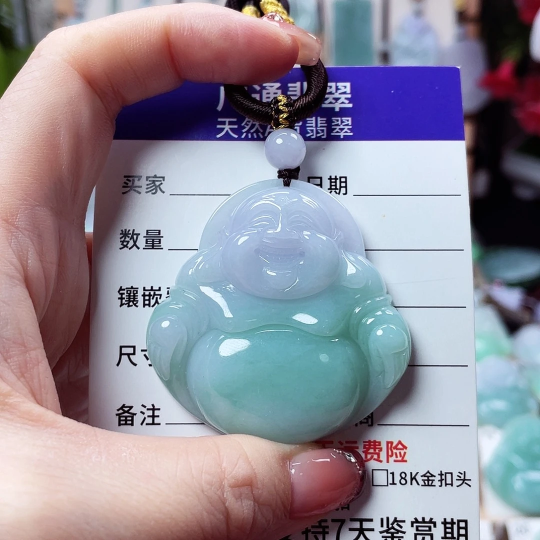 翡翠未镶嵌颈饰佛公31