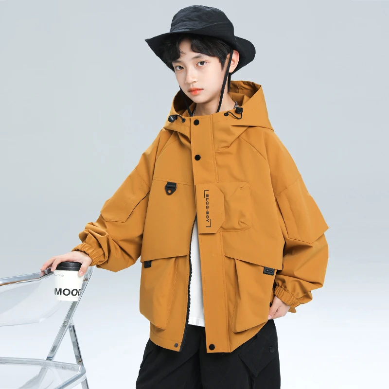 男童春秋款工装外套2025新款薄款中大童春装潮【奇斯熊】A5024