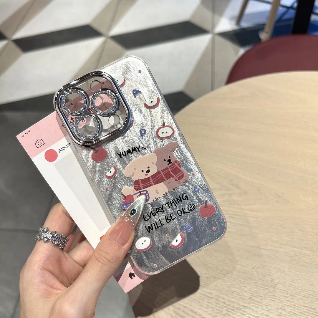适用苹果iPhone16pro华为p70手机壳小米/荣耀/oppo自带镜头膜防摔