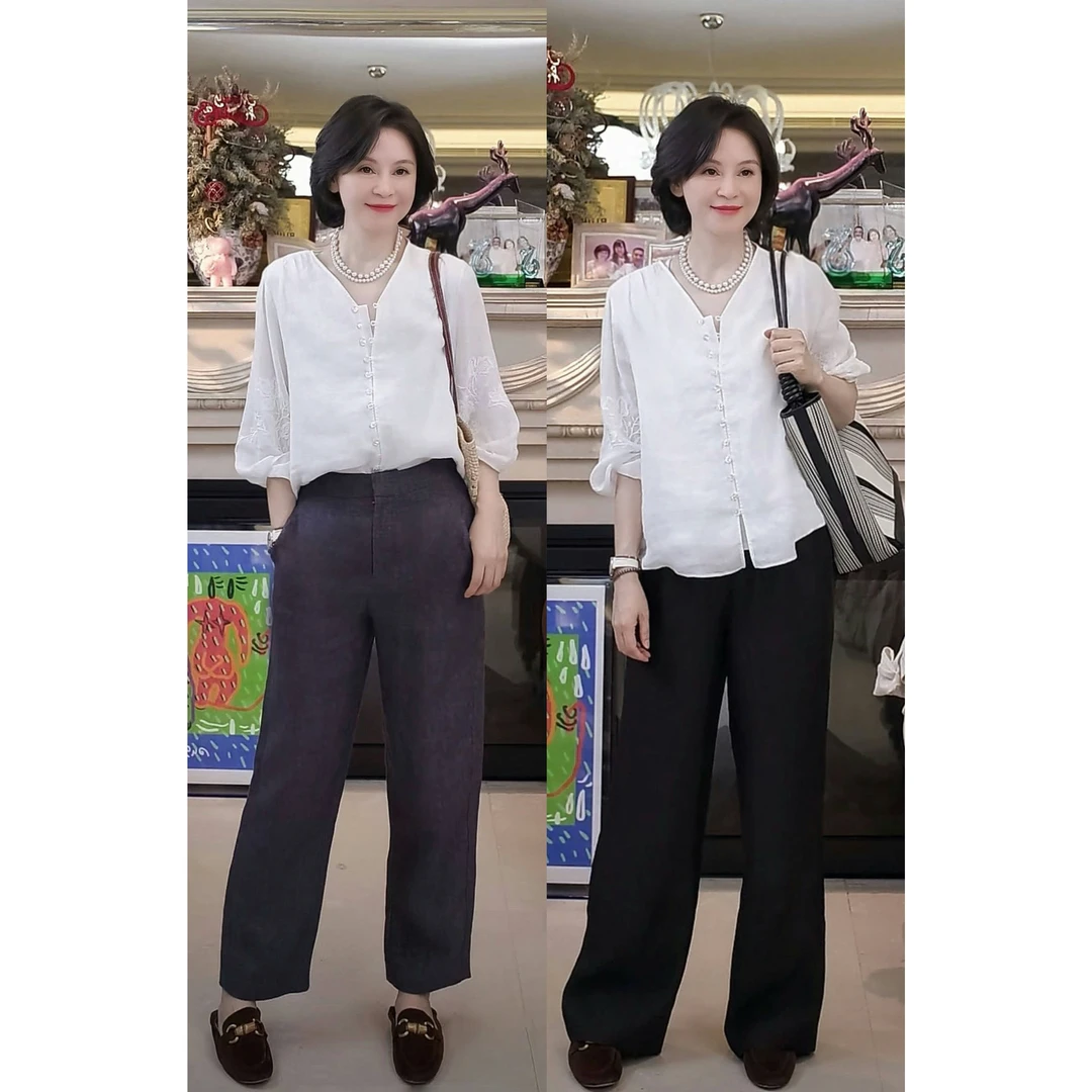 我是摩羯清风皎月100支苎麻日本进口水溶7万针刺绣春夏长袖衬衫