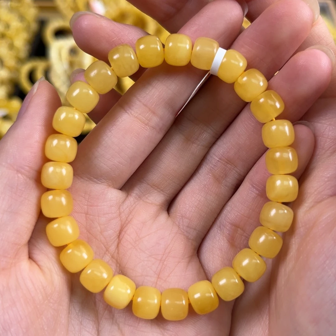 裸石琥珀未镶嵌8.1精工满蜡鸡油黄