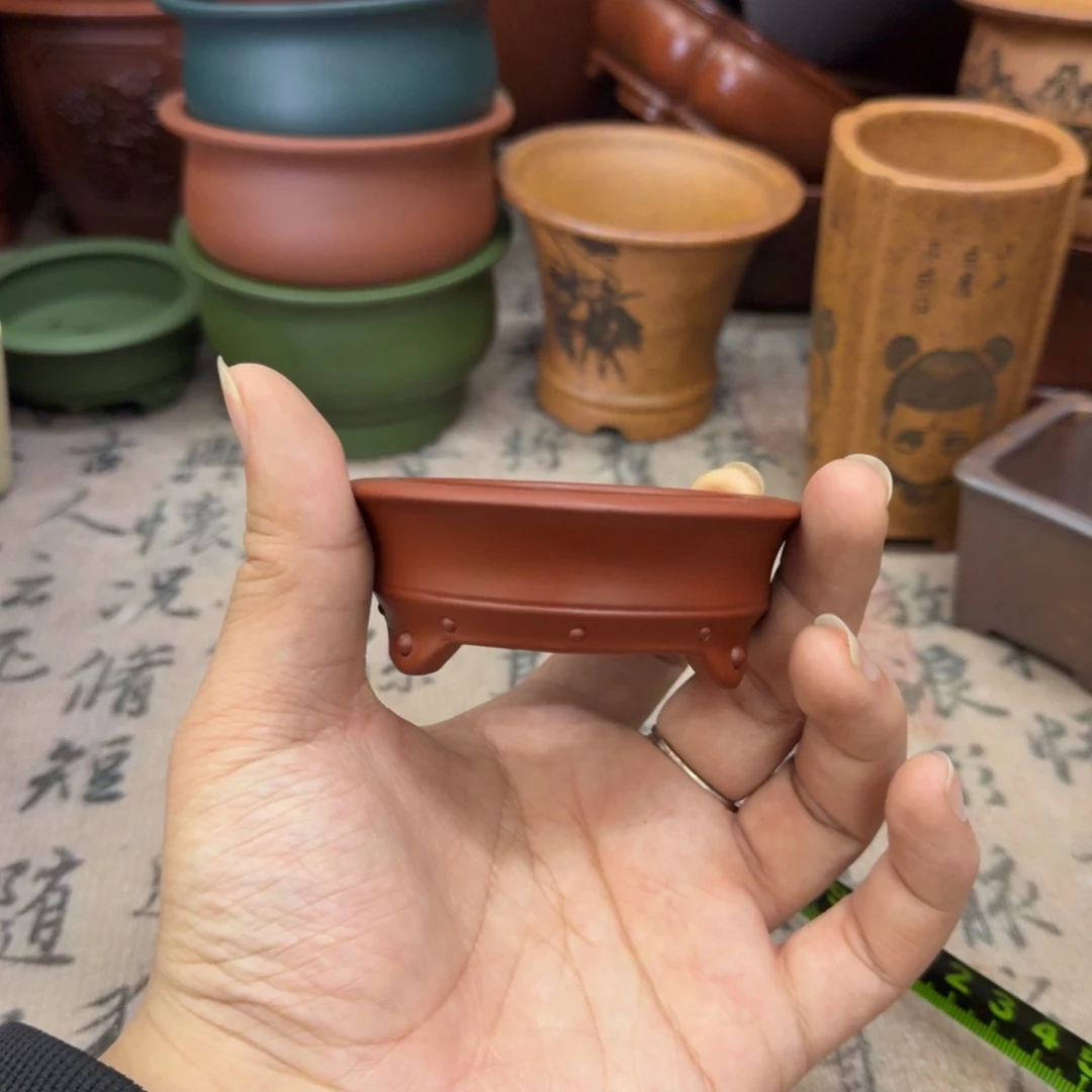 紫砂花盆宜兴紫砂正品6x2