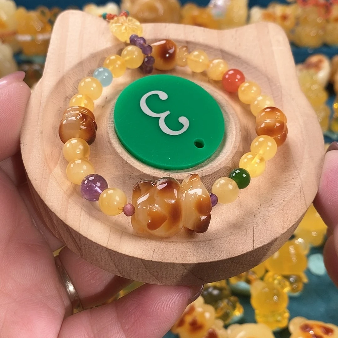 琥珀颈饰未镶嵌非*手链