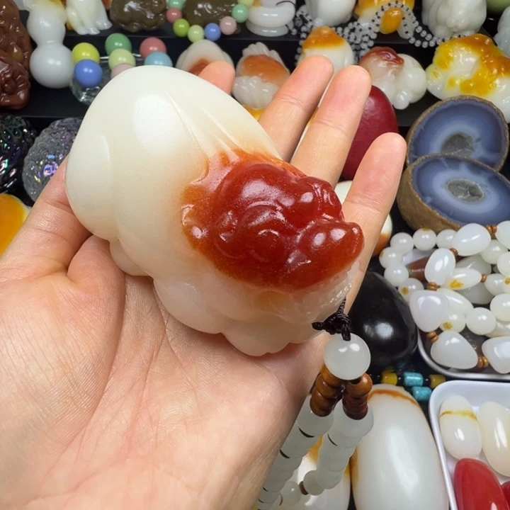 新疆戈壁五彩石金丝