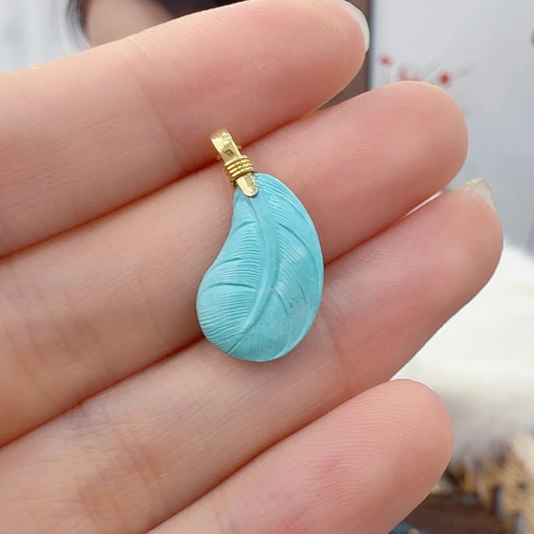 绿松石18K金镶嵌珠宝奇石