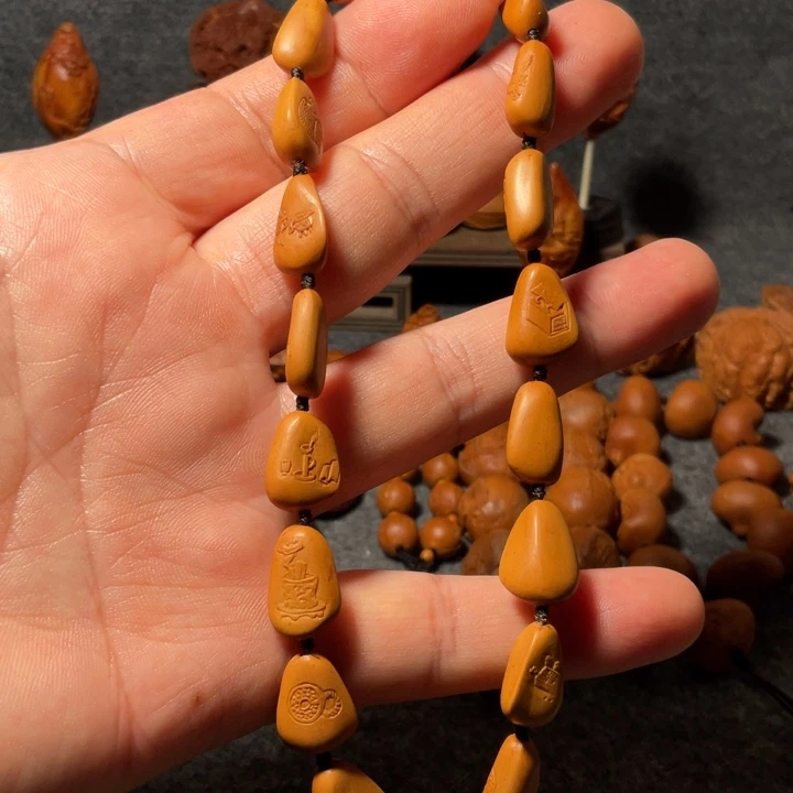 白***菲手串/手链橄榄核手工制作工艺