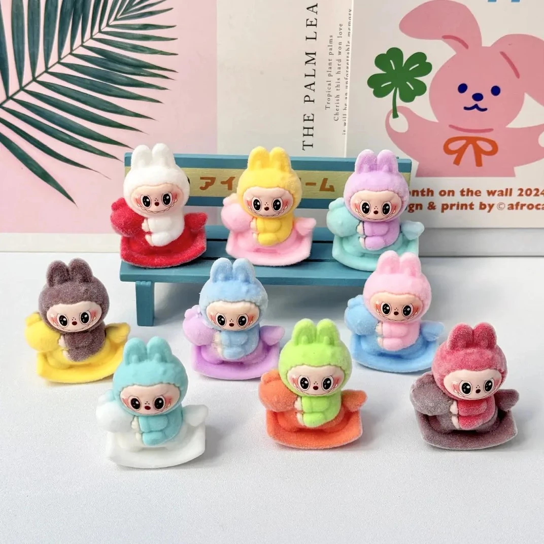 植绒摇摇马布布卡通车载桌面摆件打孔