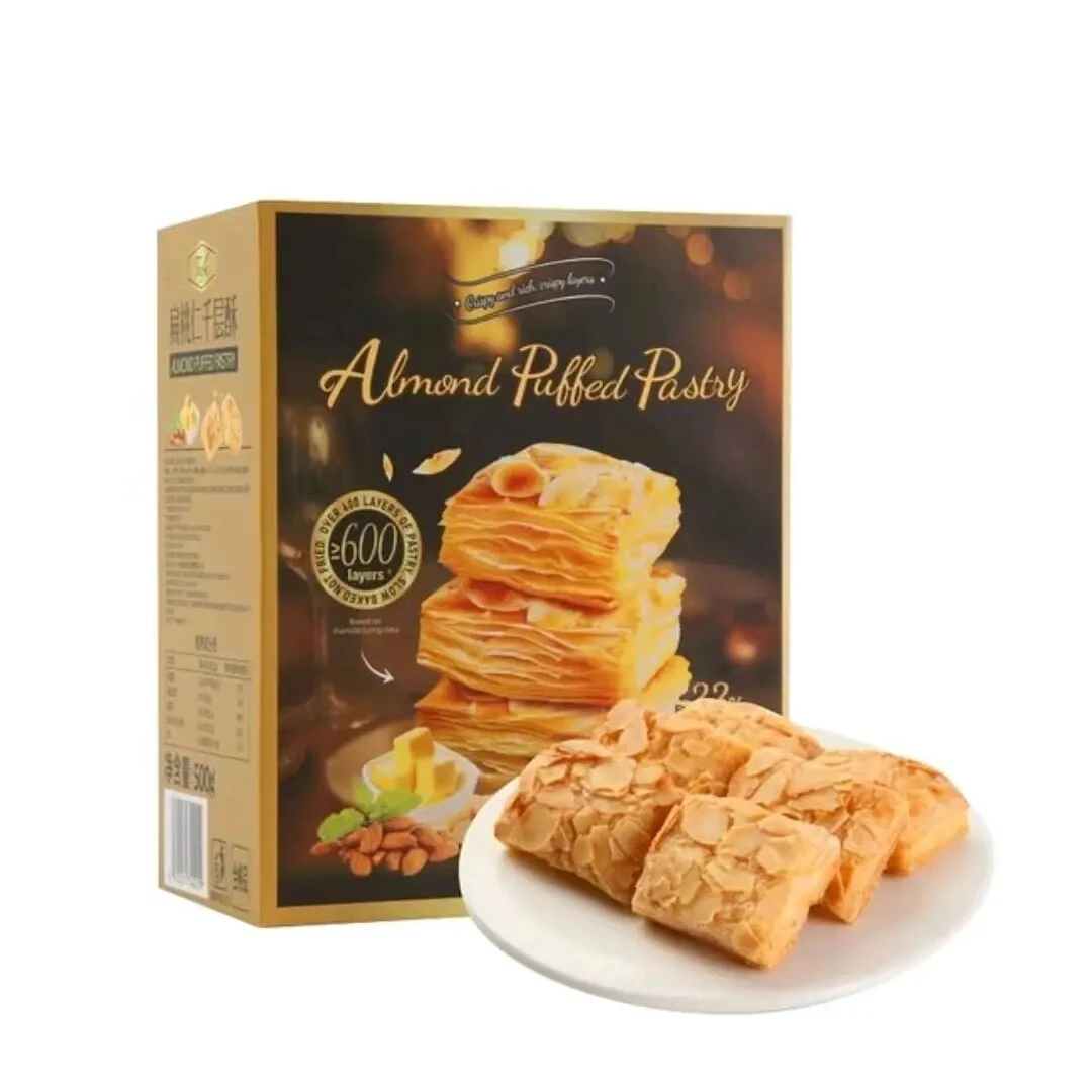 【会员商店】新品 扁桃仁千层酥 非油炸500g解馋零食(京东/顺丰）