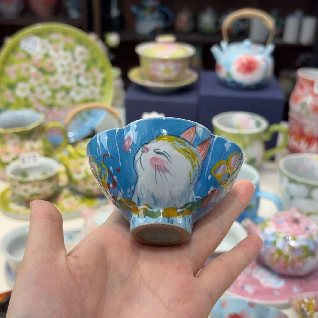 景德镇手绘高温釉下彩陶瓷茶具