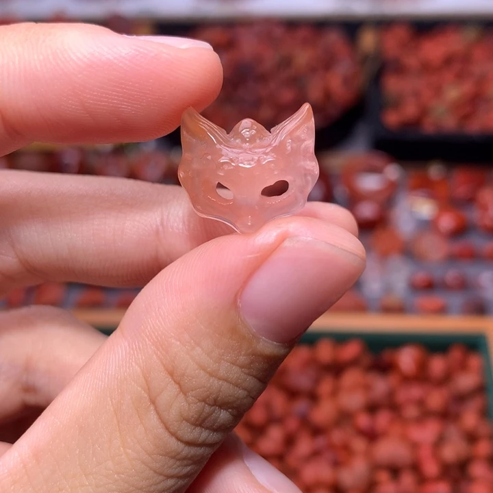 未镶嵌南红南红玛瑙狐狸面具