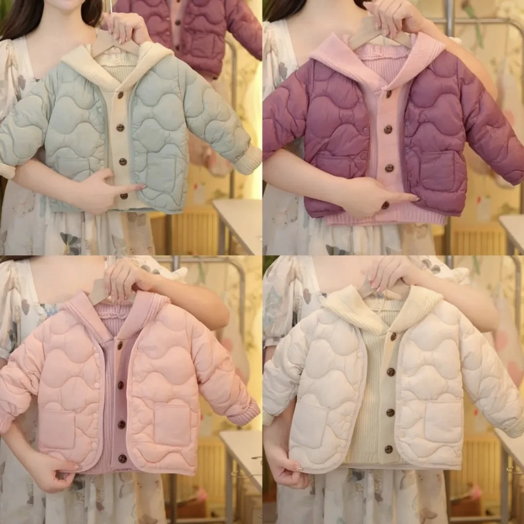 【粉丝福利】2025女童毛衣棉服外套洋气儿童棉衣女宝宝棉袄早春初秋