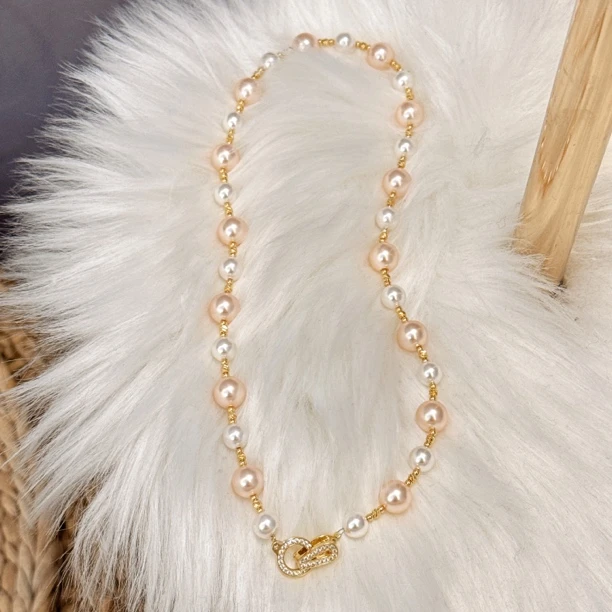 合金仿珍珠项链 【伟伟专属】•一帘幽梦  质感光泽高级贝珠项链