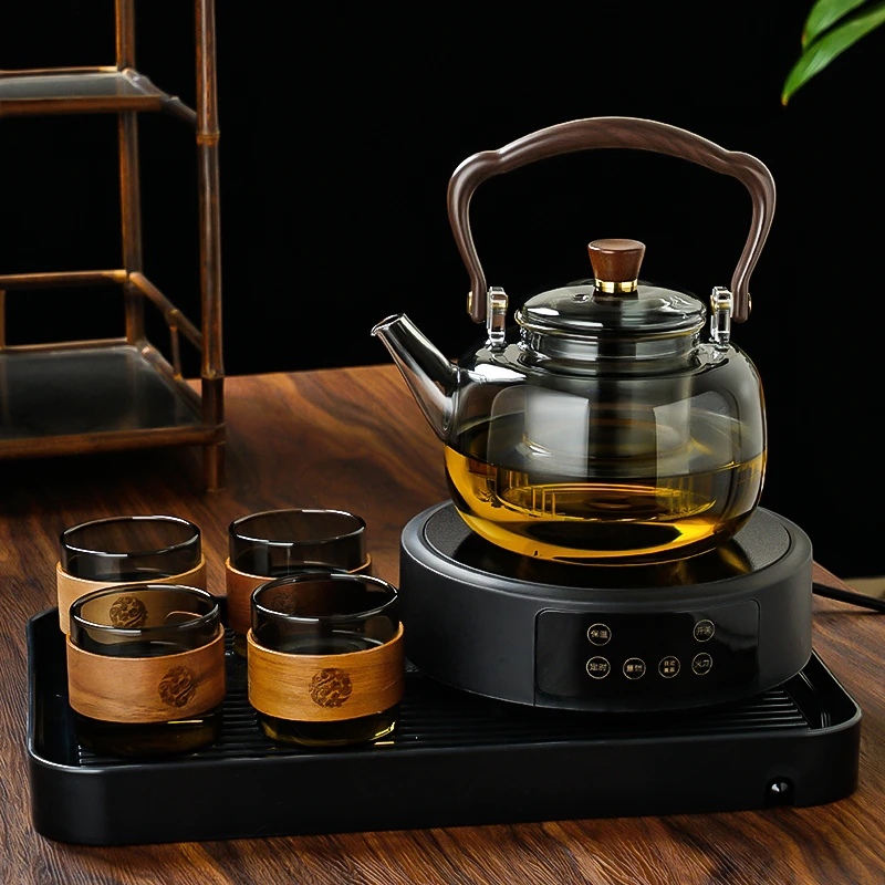 玻璃煮茶壶耐高温大容量煮茶器泡茶提梁烧水壶电陶炉专用小型茶炉