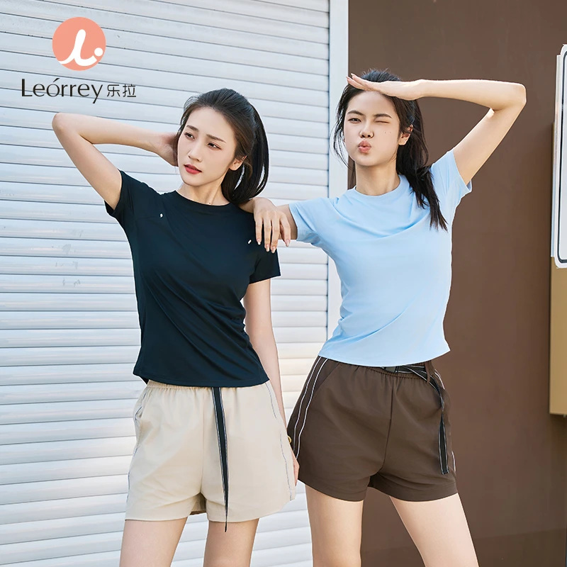 Leorrey/乐拉吸湿排汗速干透气户外健身跑步运动短袖T恤DX2310