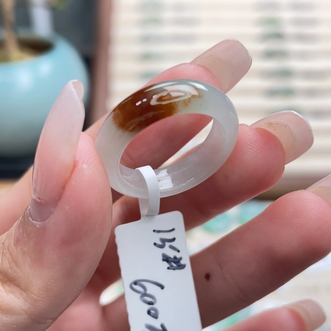 翡翠未镶嵌戒圈a39港圈 15焦糖拿铁