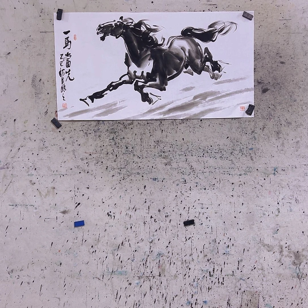 三***山国画三尺100x50cmcm