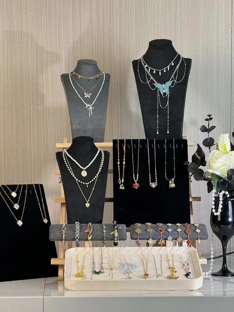 合金贝壳项链 2k款首饰 直播间代拆 项链 手链 对对碰欧颜色