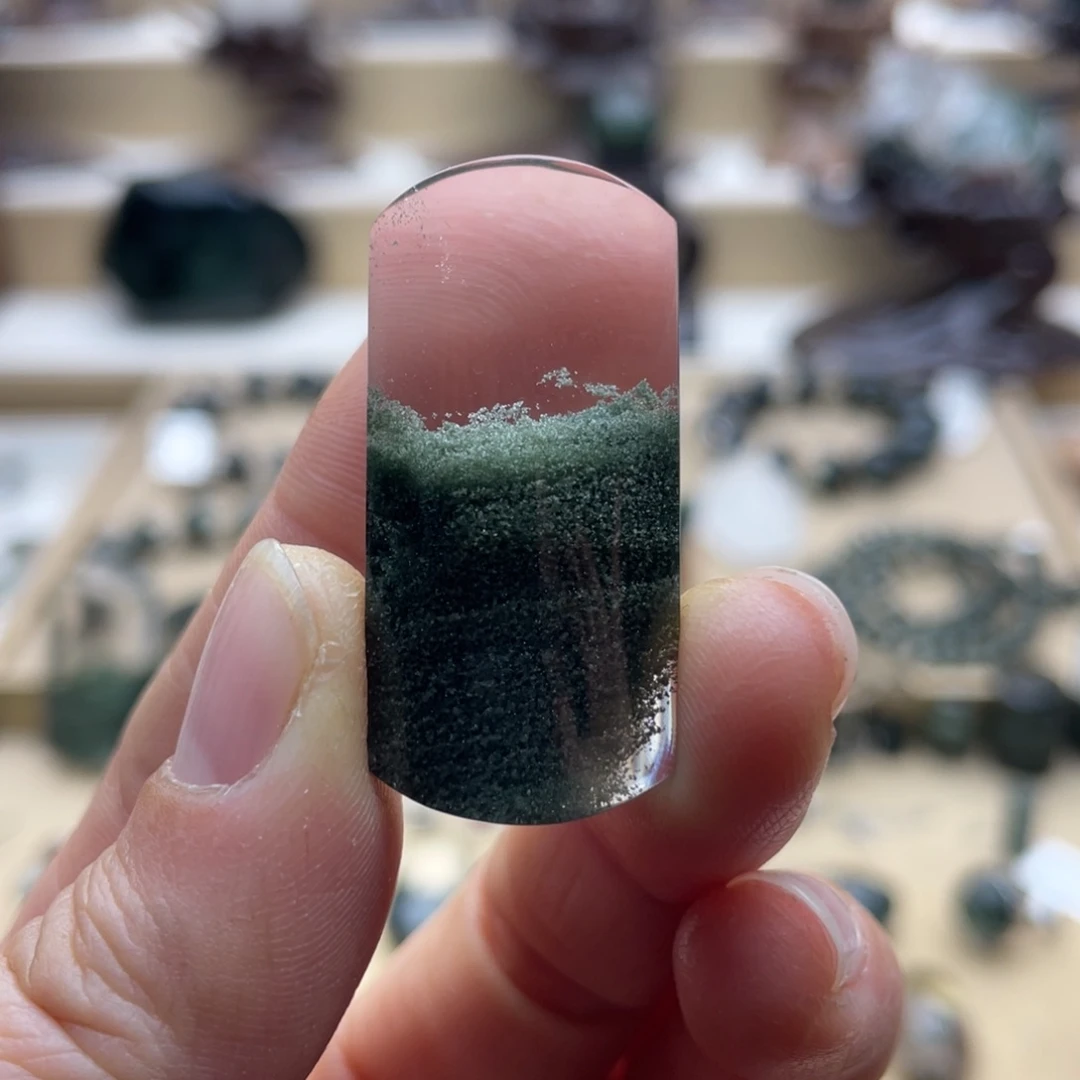 未镶嵌水晶颈饰绿幽灵聚宝盆无事牌