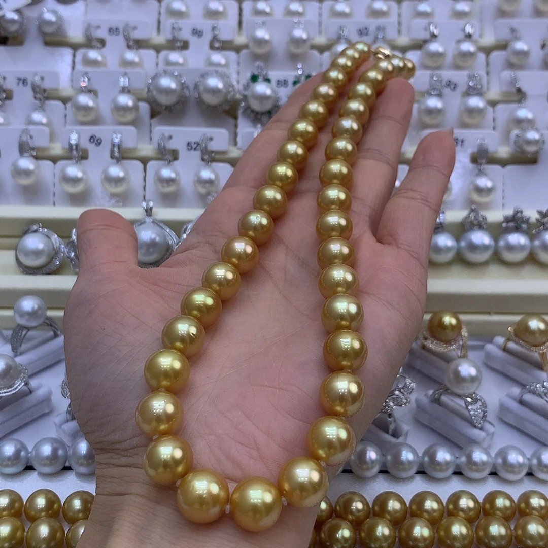 海水珍珠未镶嵌项链9-12mm