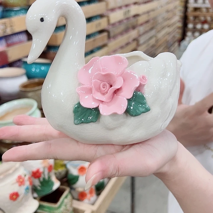 有孔，凑单福利满10元发货陶瓷多肉花盆！