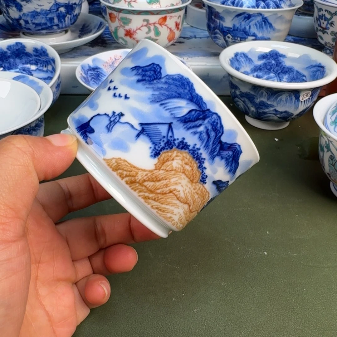 陶景德镇纯手绘茶具圆圆214