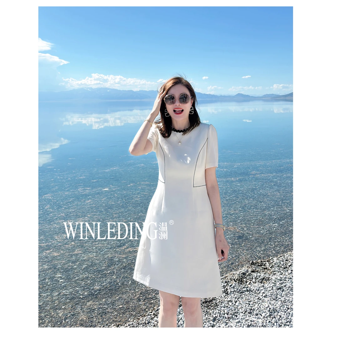 温澜服饰·雅“洛可可”轻奢气质显瘦连衣裙女2025夏季新款高级10739