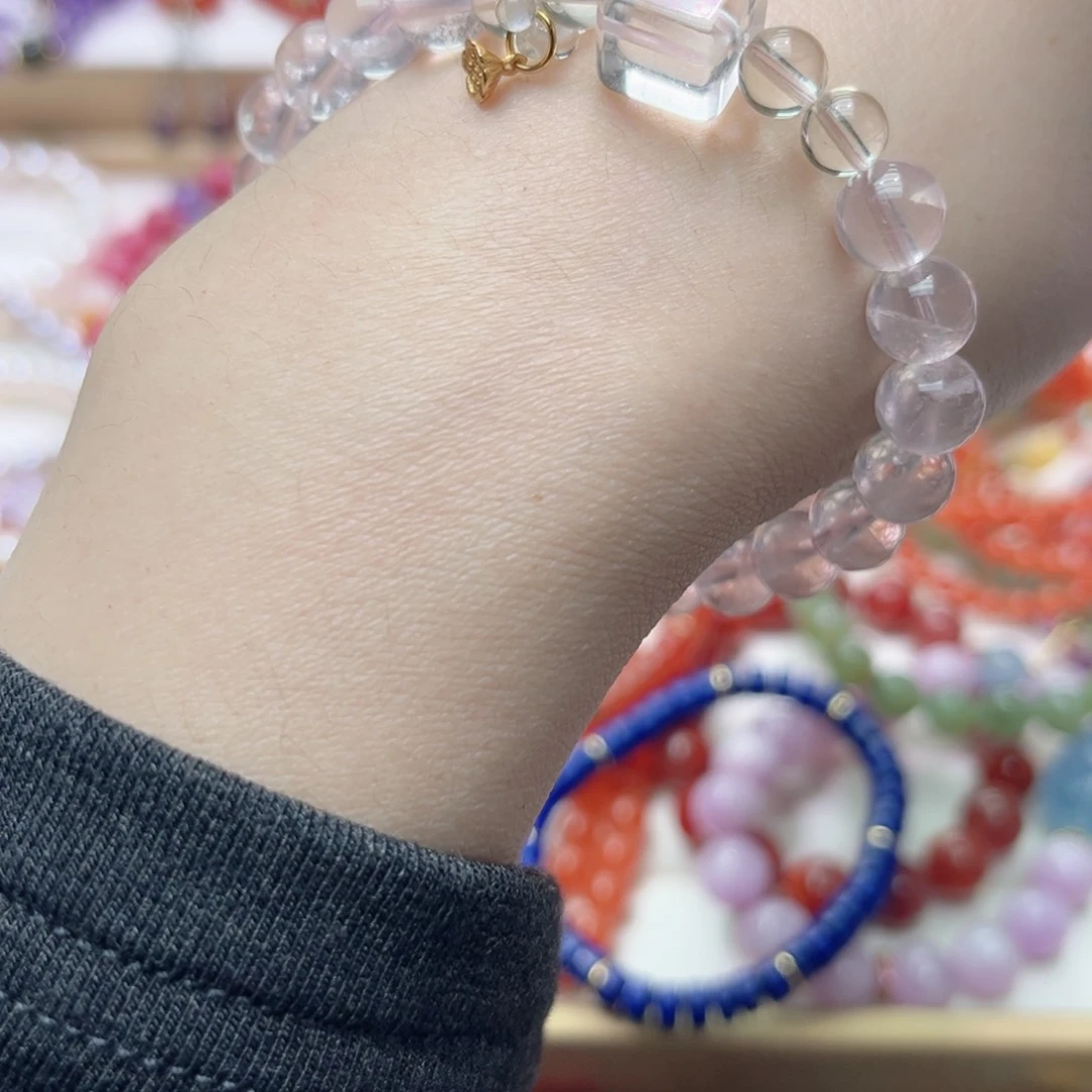 未镶嵌手链水晶粉晶手串