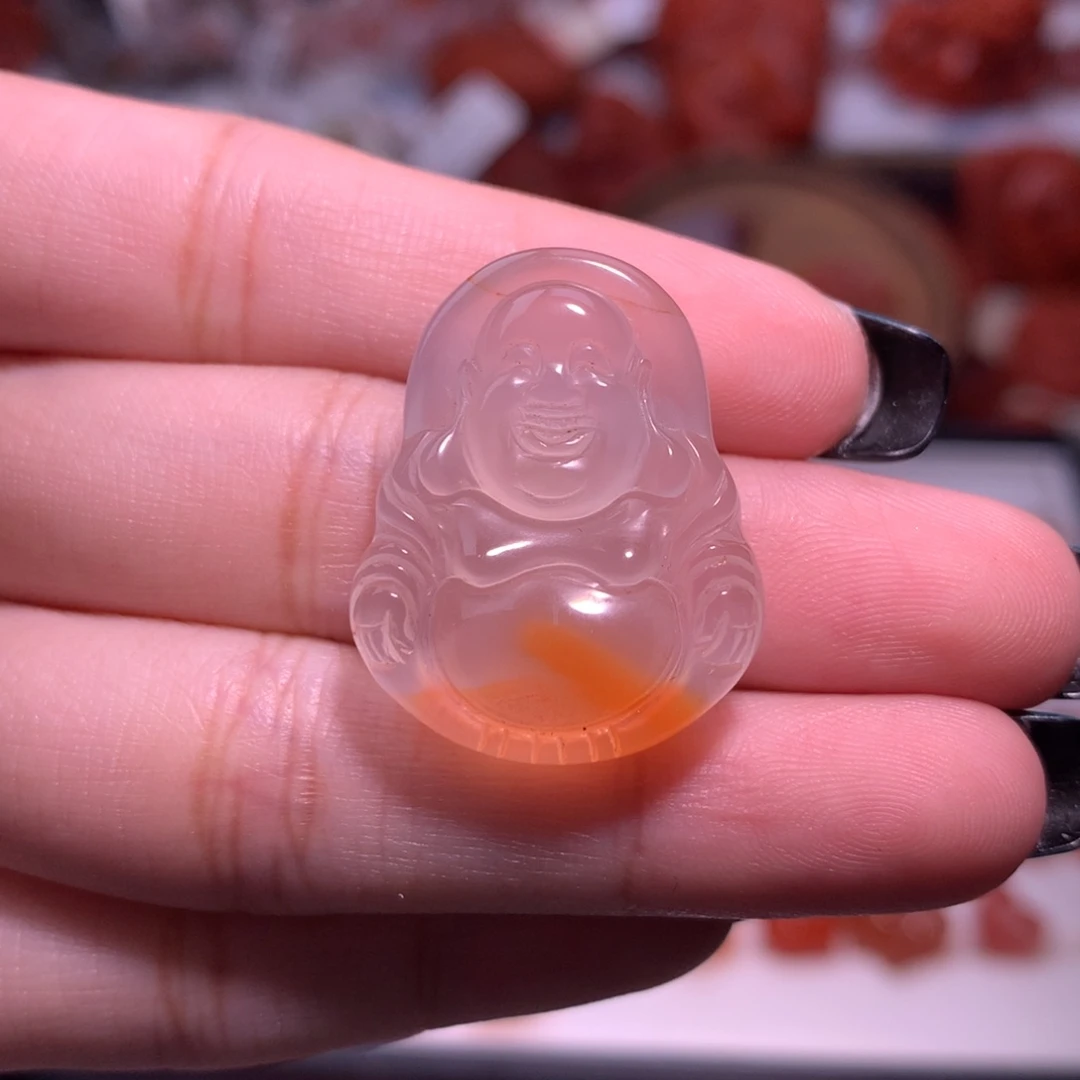 南红玛瑙未镶嵌珠宝半成品佛牌