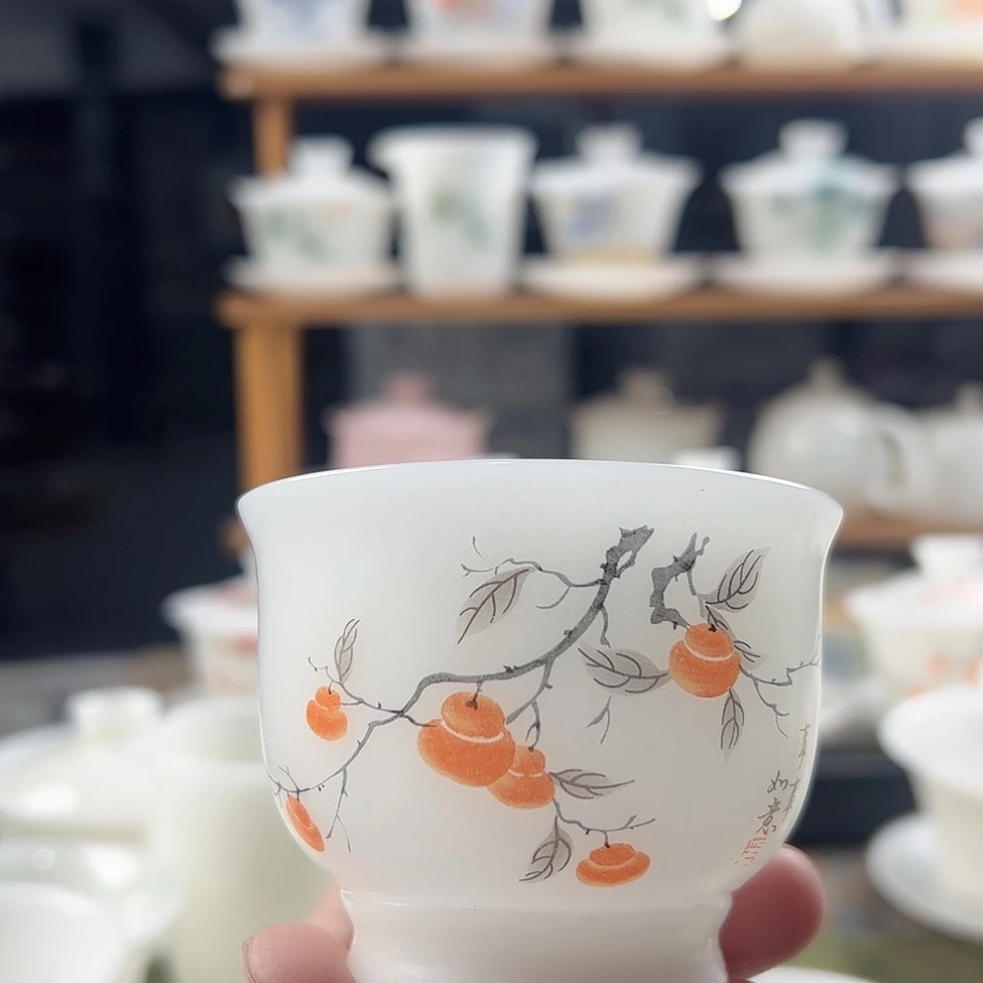 素烧璞玉压手杯120ml-事事如意