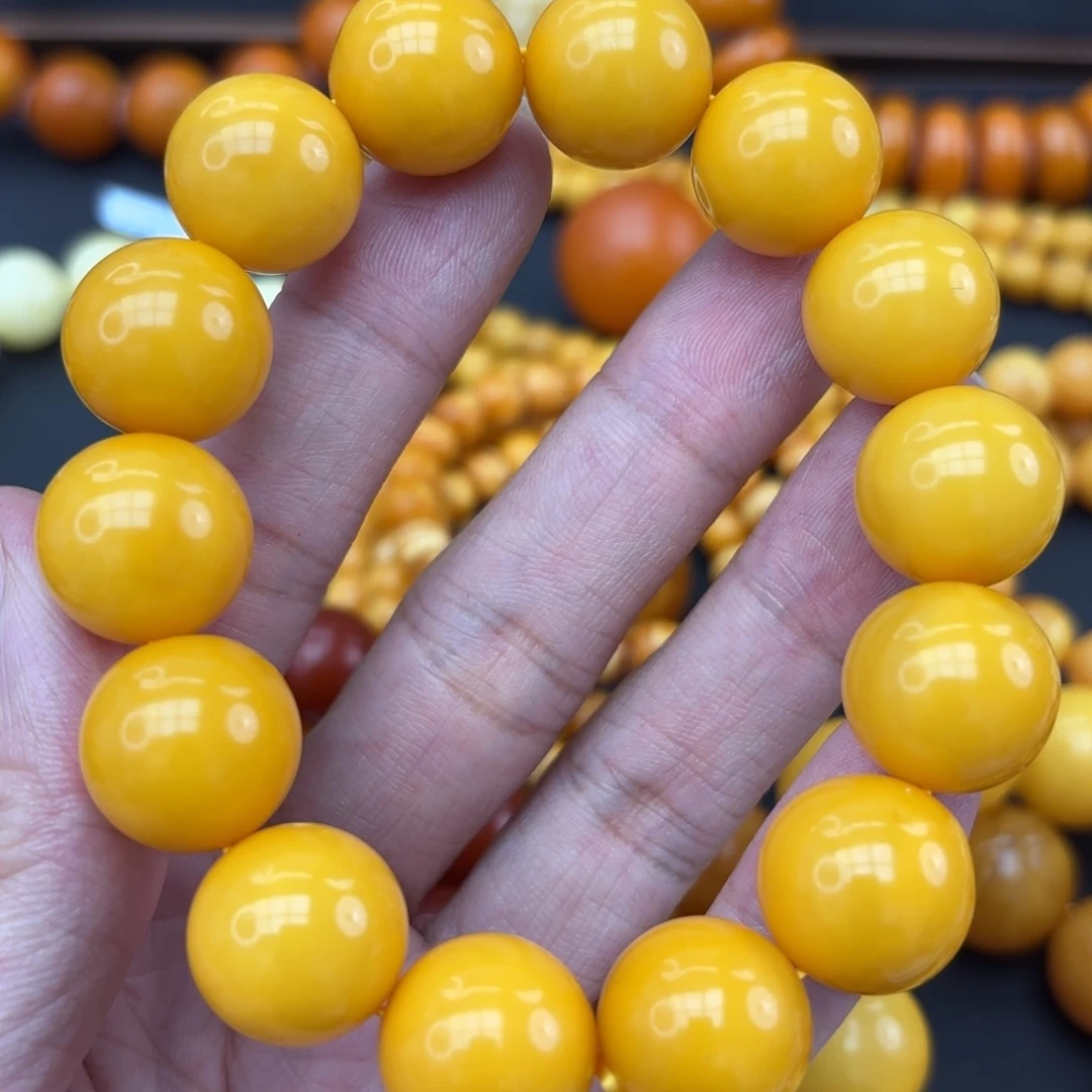 琥珀未镶嵌手链蜜蜡