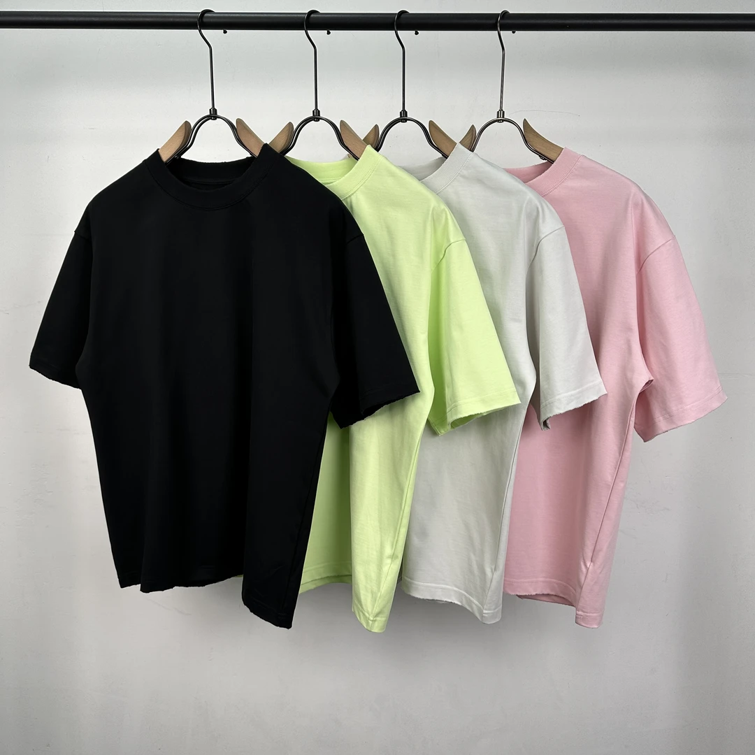 【冷目先生】 高货浮力 重磅320克高密挺括水洗磨破简约T恤 AC-1112