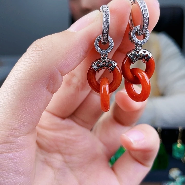 翡翠耳饰未镶嵌饰品