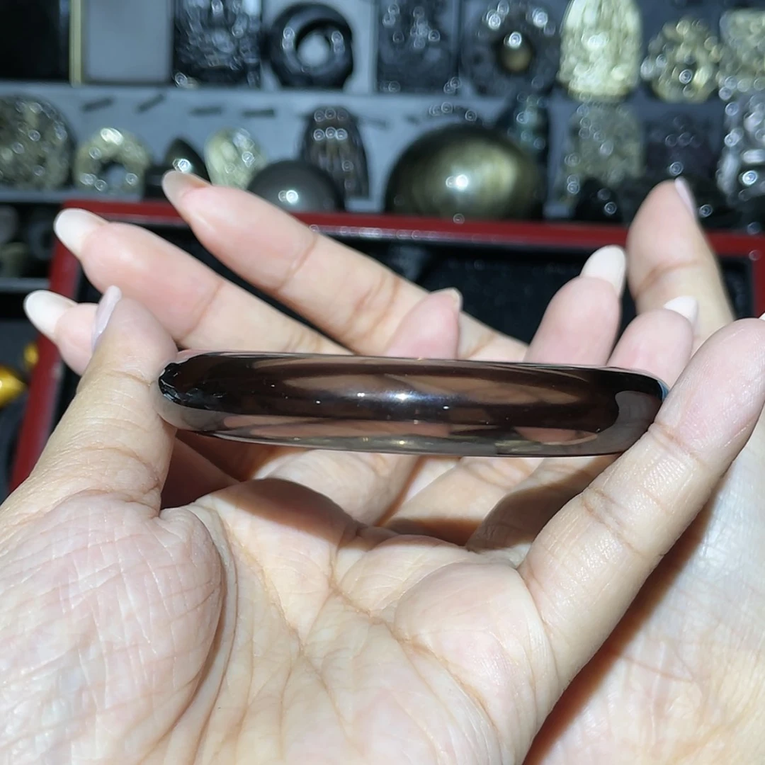 【闪购商品】未镶嵌黑曜岩手镯庆*?