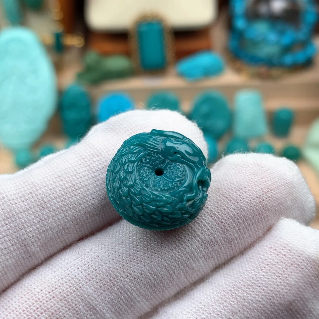 绿松石未镶嵌龙扣卡18