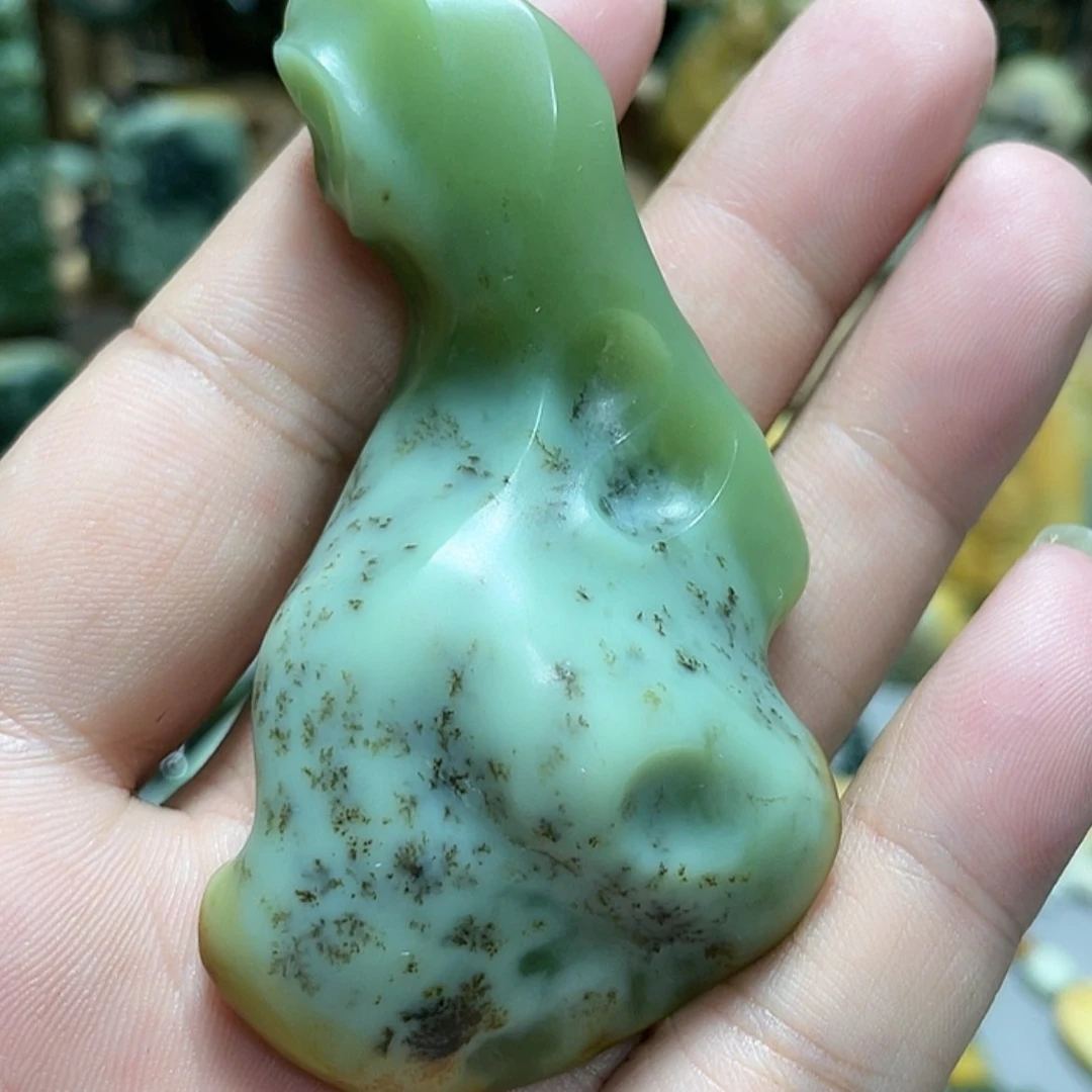 【闪购商品】未镶嵌岫岩河磨玉（透闪石质玉）把件用****0