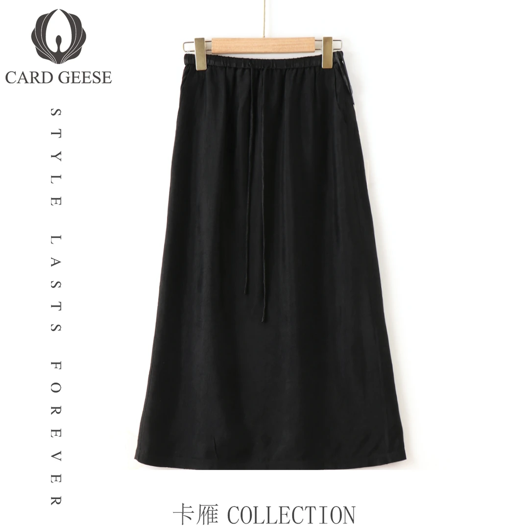 Card&Geese/卡雁【醋酸裙】轻薄遮肉显瘦半身裙MYJ-25M1052-62215